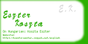 eszter koszta business card